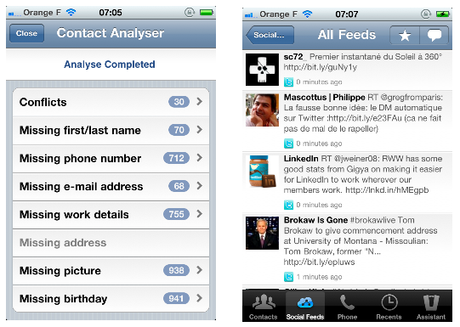 SocialPhone : une application pour gérer vos contacts Twitter, Facebook et Linkedin