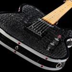 guitare Fender en diamants et peau d'alligator