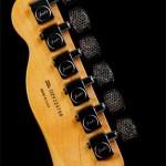 Guitare Fender en diamants et peau d'alligator bouton syntonisation