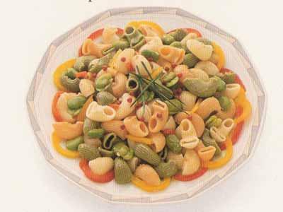 Salade coudes aux fèves