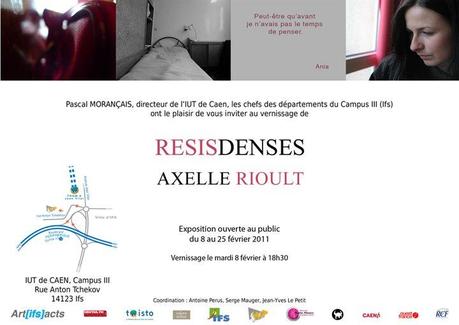 Exposition “Resisdenses” d’Axelle Rioult à l’IUT de Caen Campus III du 8 au 25 février 2011