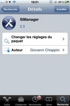 SIManager : Transfert de contact iPhone/SIM