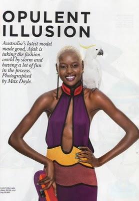 Ajak Deng dans le Vogue Australien (Mars 2011)