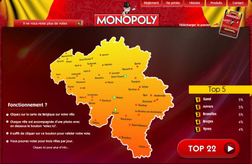 Quelles seront les villes retenues pour le prochain Monopoly Belgique ?