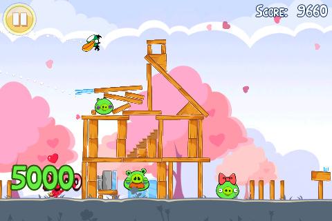 [iTunes] Angry Birds Season : De nouveau Niveaux de Jeu Spécial Saint Valentin