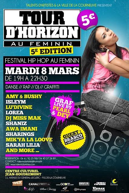 Évènement : 5ème édition du festival Tour D'Horizon au féminin le 08/03/2011