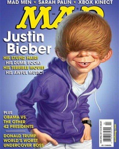 Justin Bieber ... Caricaturé en couverture d'un magazine (photo)