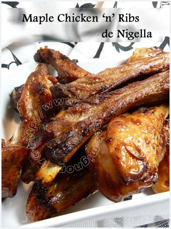 Ribs et poulet marinés au jus de pomme