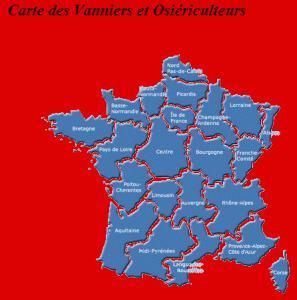 carte des vanniers de France sur brindepanier.fr