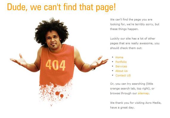 Le Top 10 des « erreurs 404″ les plus originales