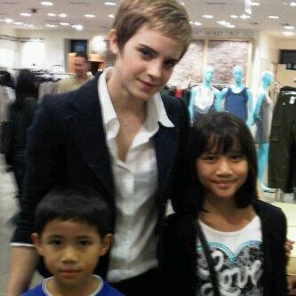 Emma Watson avec des fans en 2010