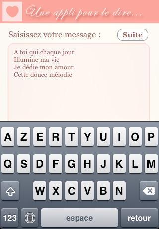 BlogiPhone – spécial Saint Valentin : « Une appli pour le dire », sur iPhone/iPod Touch
