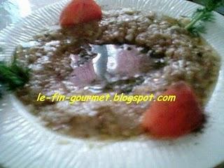 salade d'aubergines et poivrons verts