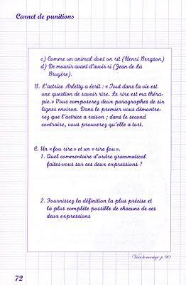 Carnet de punitions. Carnet de punitions.