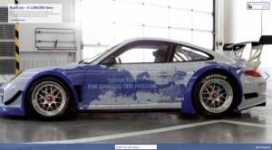 Porsche thank you2 300x166 Porsche crée un modèle avec les noms de ses fans Facebook  