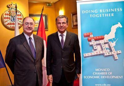SEM Paul Kavanagh, Ambassadeur d'Irlande à Monaco et Michel Dotta, Président de la CDE. Photo (c) P. Fitte Realis