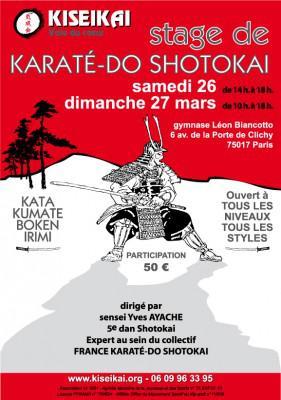 Buzz : Stage de Karate Do Shotokai – Paris