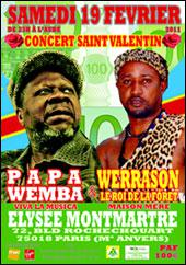 Werrason et Papa Wemba  à l’Elysée Montmartre le samedi 19 février