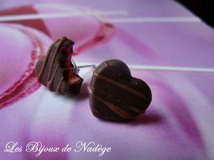 Boucles d'oreilles Macaron et autres gourmandises en puces , clou P1190240