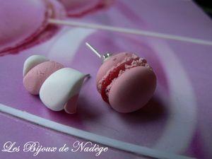 Boucles d'oreilles Macaron et autres gourmandises en puces , clou P1190244