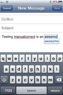 ManualCorrect, correction automatique sur iPhone...