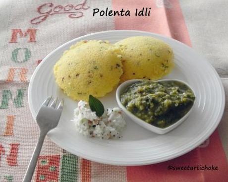 Quick polenta idli – Idli à la polenta