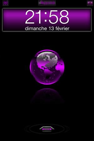 Thème KryptopurpleHD pour iPhone....