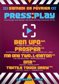 PRESS:PLAY invite BEN UFO - Soirée Glazart Paris