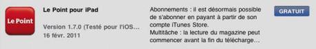 Application-Le-Point-iPad-01 Presse numérique : Le Point met en place le nouveau système d’abonnement
