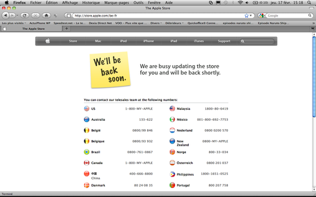 Apple Store fermé en Europe !