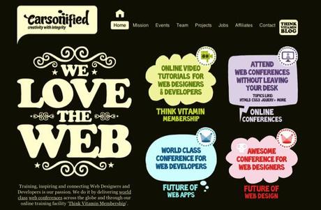 Typographie web – Inspiration afin de s’en mettre plein la vue! Typographies sur le web 20