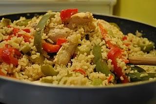 Casserole piquante au poulet et au riz