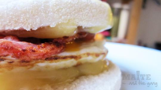 Egg bacon muffin, toujours from London…