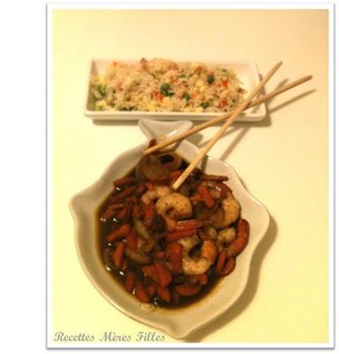 La recette Fruits de Mer : Crevettes Sauce Soja