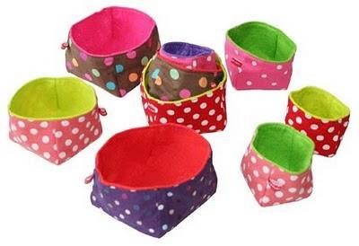 Petites panières en tissu Petites panières en tissu