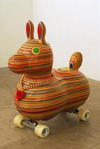 Sculptures de Haroshi avec des skateboards