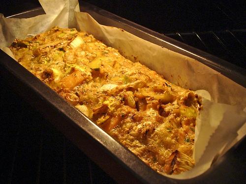 Cake saumon fumé et poireaux de clawfire, sur Flickr