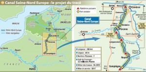 Canal Seine-Nord Europe : le projet du tracé