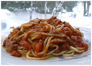Sauce spaghetti au pepperoni