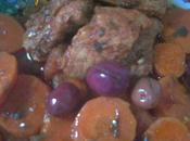 Tajine congre carottes olives rouge