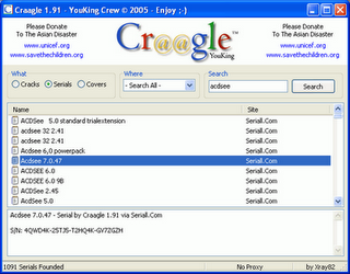 Chercher facilement les cracks/serials avec Craagle