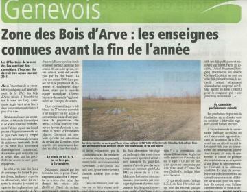 Annemasse en voie de devenir un pole commercial de première importance Zone des Bois d'Arve.JPG