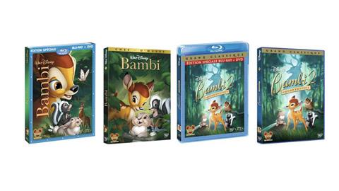 Bambi et Bambi 2 bientôt en Blu-Ray et DVD