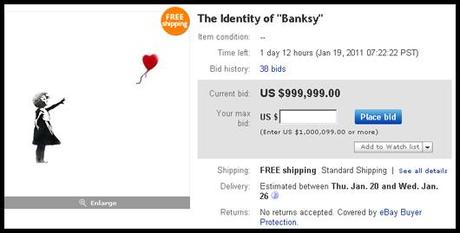 Identite de Banksy Ebay Banksy : un oscar suffira t il à dévoiler son identité ?