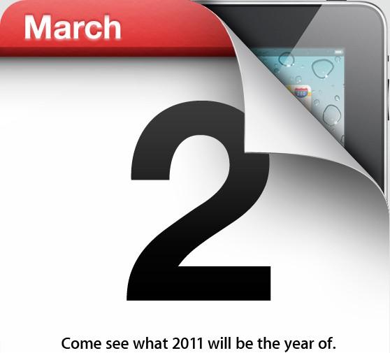 Special Event : l’iPad 2 sera présentée le 2 mars