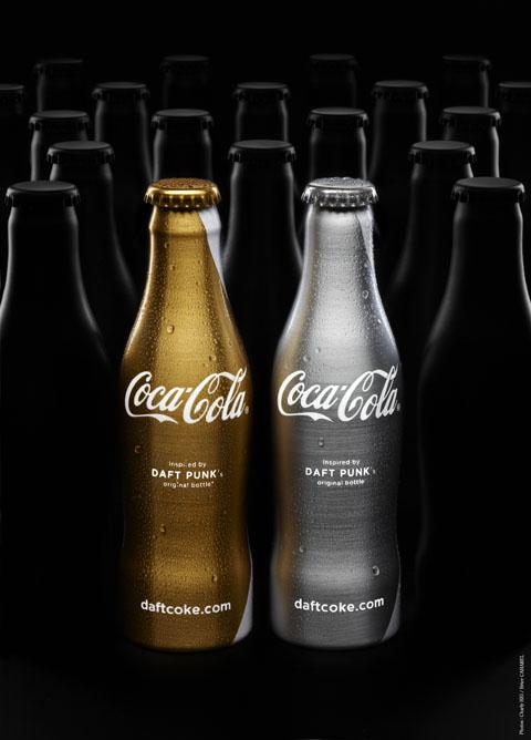 PHOTOS ... Coca-Cola et Daft Punk présentent des bouteilles Or et Argent