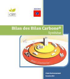 ADEME - Bilan des Bilans Carbone - 2010 - couverture étude