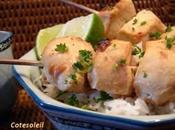 Brochettes poulet beurre cacahuetes