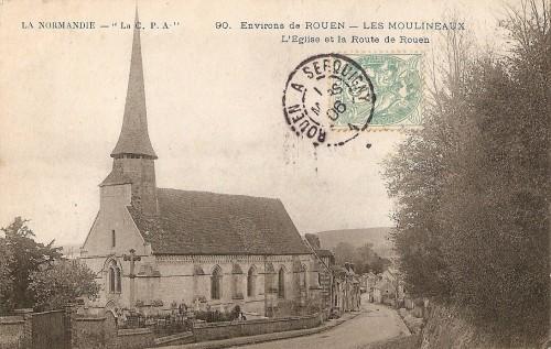 Normandie, seine-maritime, paysages de normandie, paysages normands, église saint-jacques le majeur, Moulineaux, 