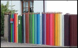 Sculpture en Crayons de papier, de couleurs...
